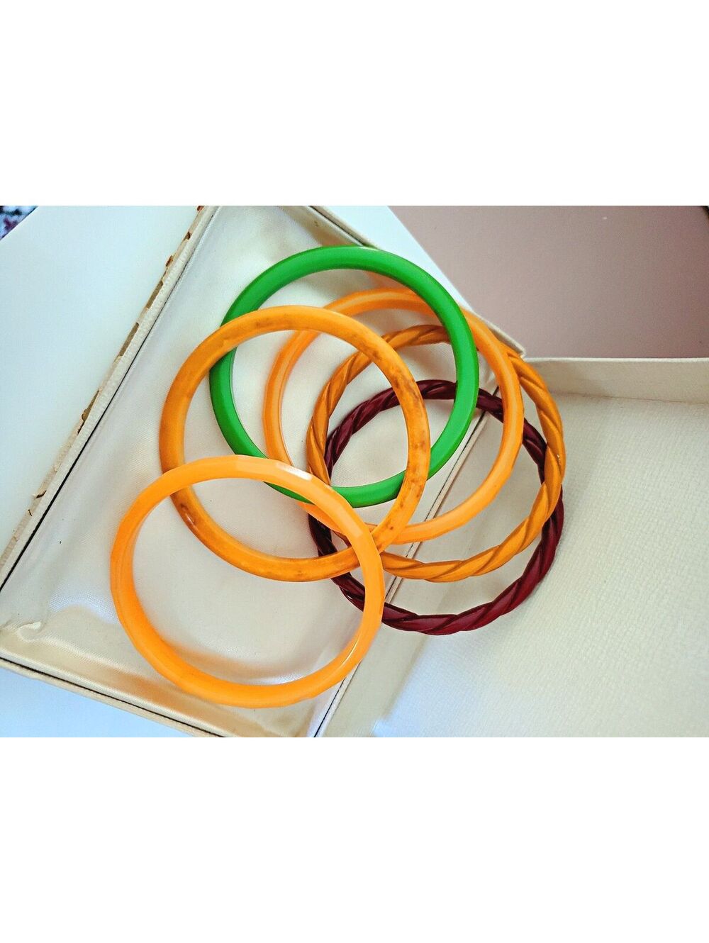 Vintage 80s Multi-color Bangle Bracelets